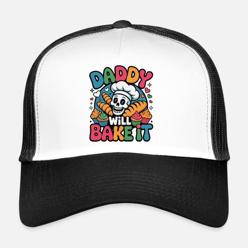 DADDY WILL BAKE IT Crâne Bakery Design Casquette trucker 