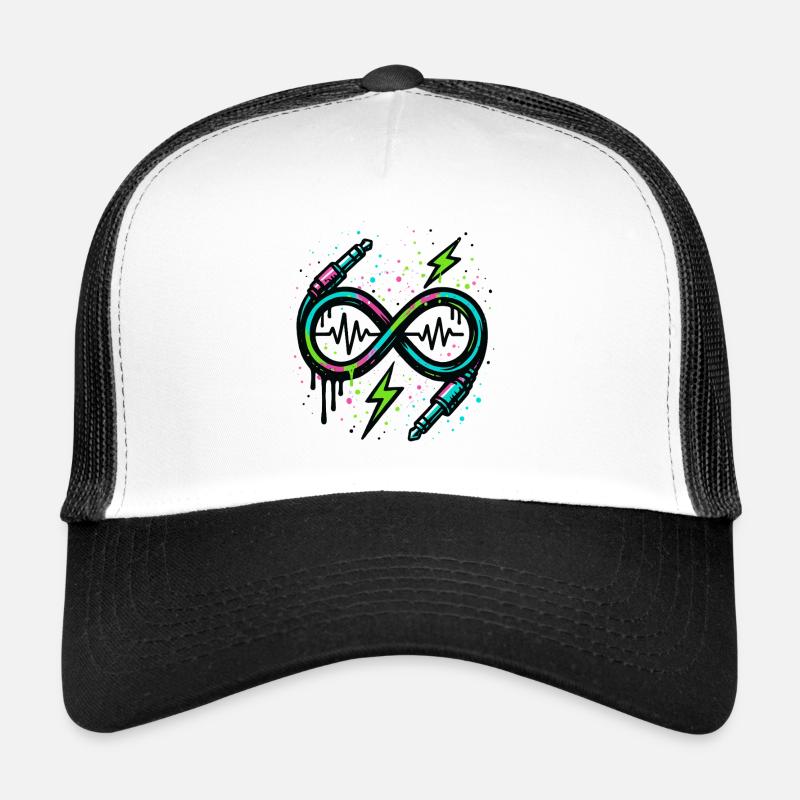 Infinity Neon Energy Music Graphics Trucker Cap