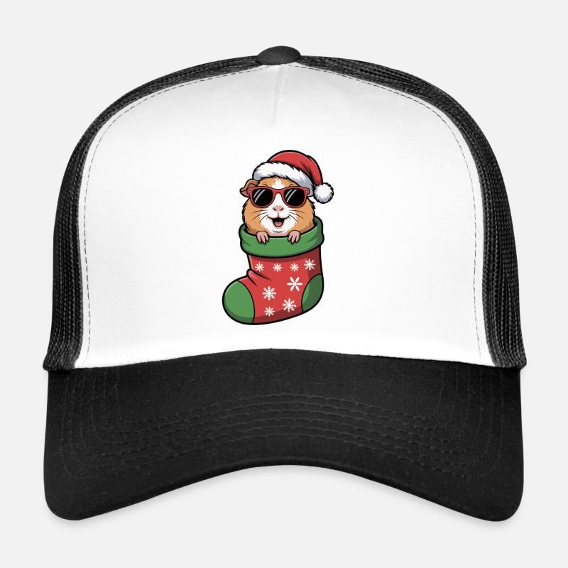 Hamster Santa in Christmas sock Trucker Cap