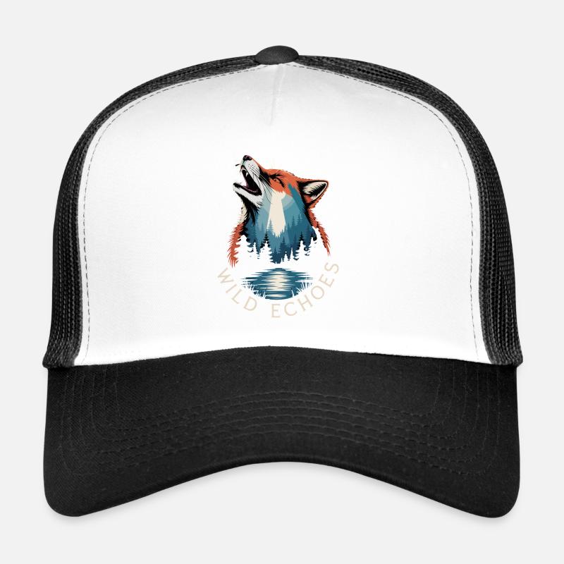 Paysage naturel de la forêt de renards de Wild Echoes Casquette trucker 