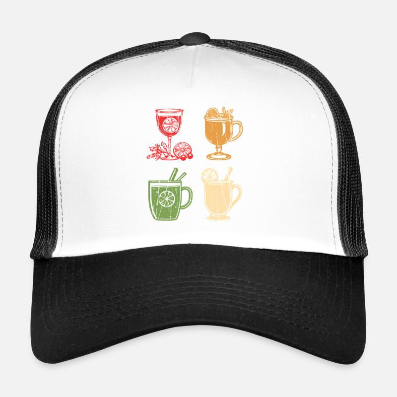Santa Claus Mulled Wine Christmas Trucker Cap