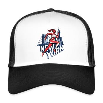 New York Coureur En Ville Audacieuse - Casquette trucker  - blanc/noir - Devant