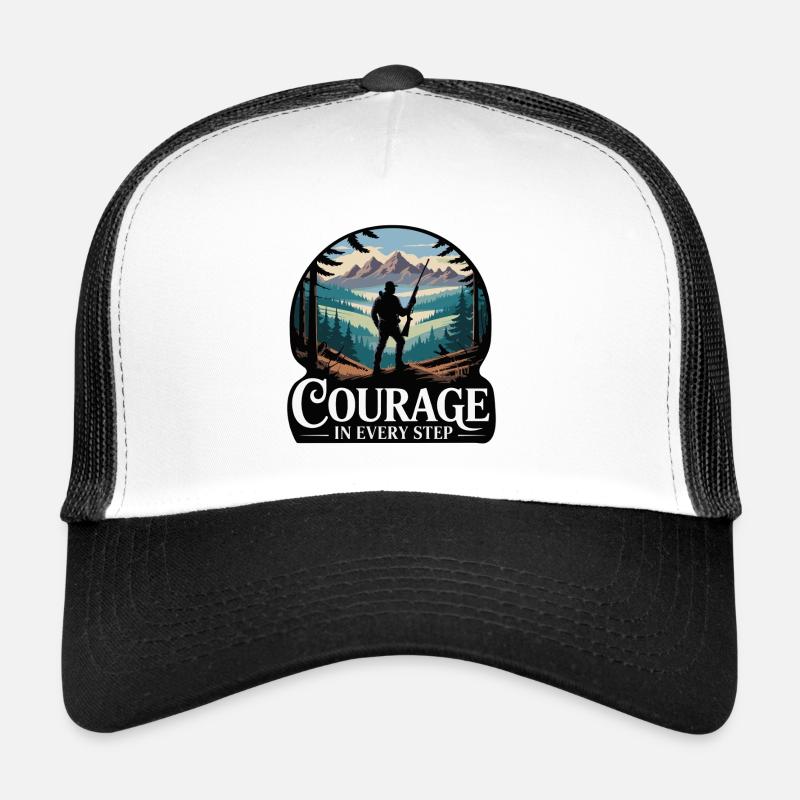 Mut bei jedem Schritt Bergpfadfinder Trucker Cap