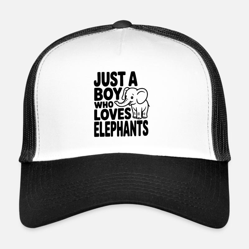 Juste un garçon qui aime les éléphants Casquette trucker 