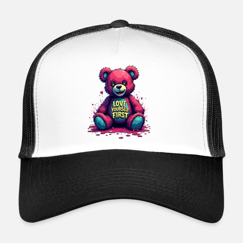 Aime-toi d’abord Teddy Bear Graffiti Casquette trucker 