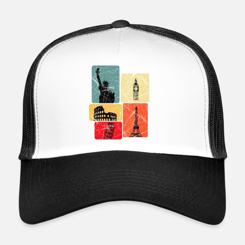 Cosmopolitan Retro Icons Collage Casquette trucker 