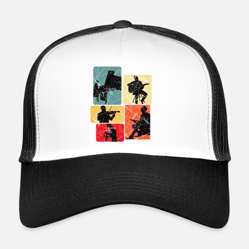 Collage de silhouettes musicales Casquette trucker 