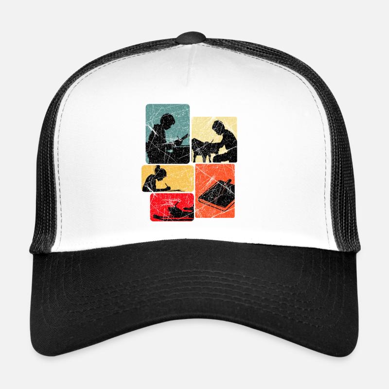 Kinderkunst Zeichnen Collage Trucker Cap