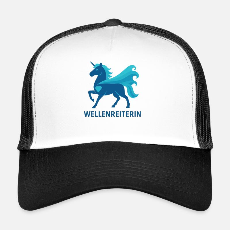 Fier Surfeur de Vagues, Puissance de Licorne, Mer Casquette trucker 