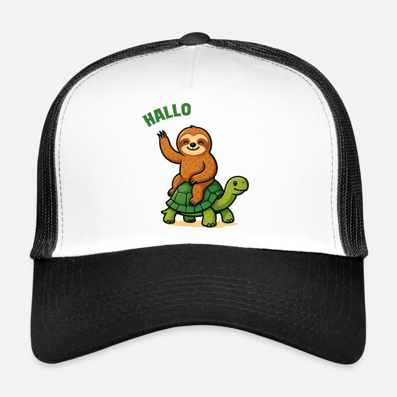 Hallo Faultier auf Schildkröte Trucker Cap