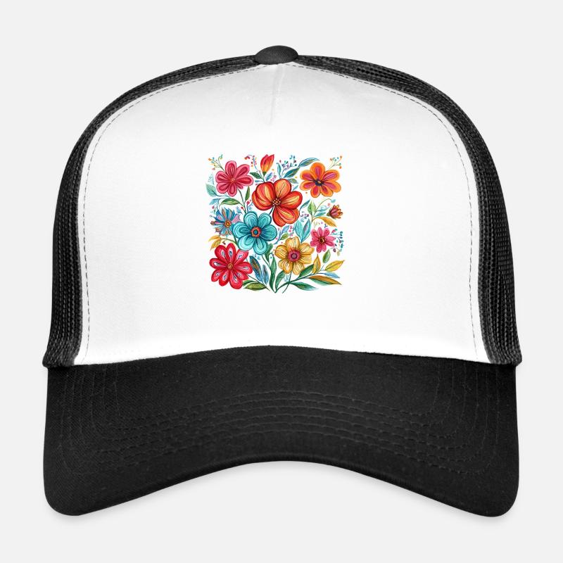 Splendeur florale vibrante Casquette trucker 