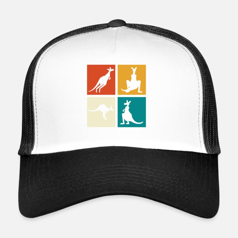 Känguru Vierbild Silhouetten Trucker Cap
