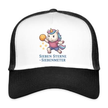 Unicorn Handball Seven Stars Seven Meters - Trucker Cap - white/black - Front