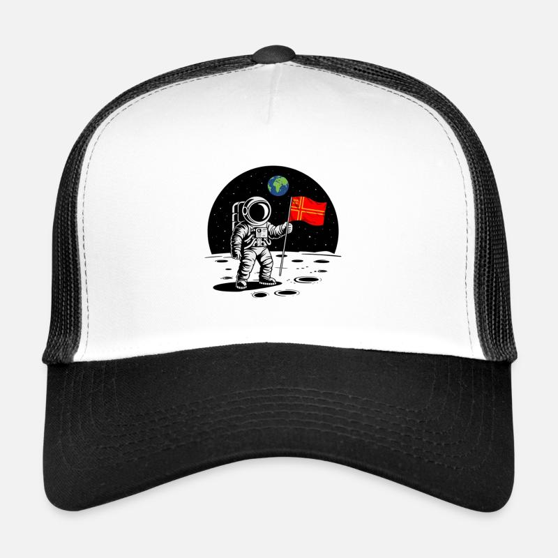 Norman Astronaut Normandy Pride Weltraumhumor - Trucker Cap - Weiß/Schwarz