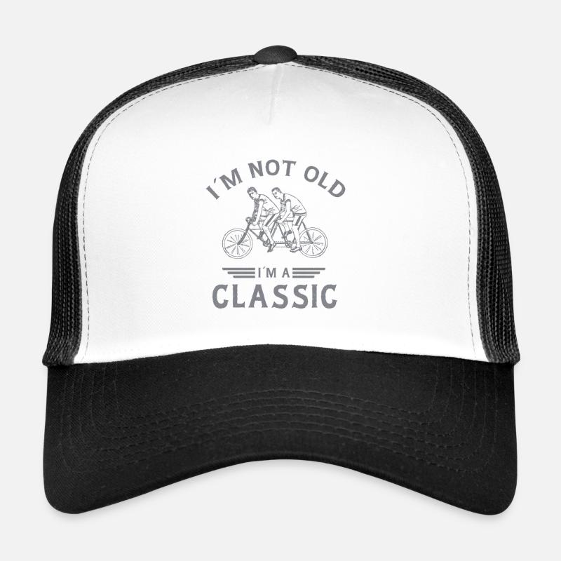 Design de l’expression classique du cycliste en tandem vintage Casquette trucker 