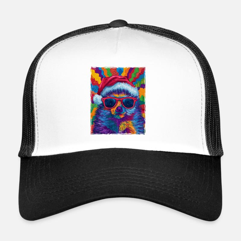 Portrait de Noël du hérisson Casquette trucker 