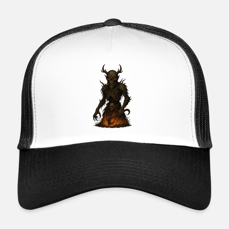 Forest Demon Skull Trucker Cap