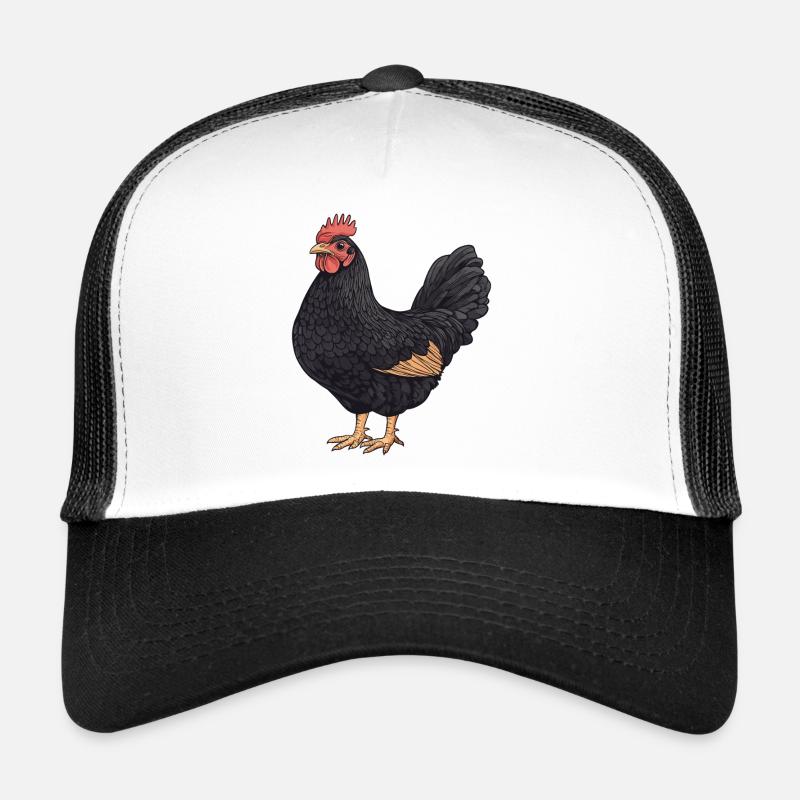 Illustration du Coq Noir Casquette trucker 