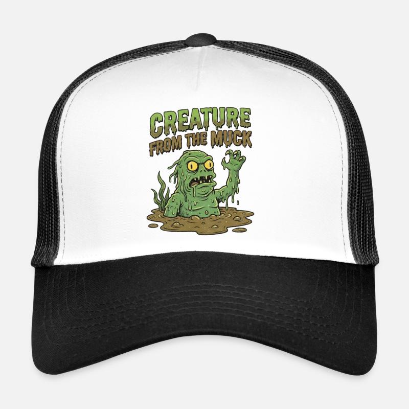 Creature from the Muck – Retro Comic Swamp Monster Trucker Cap