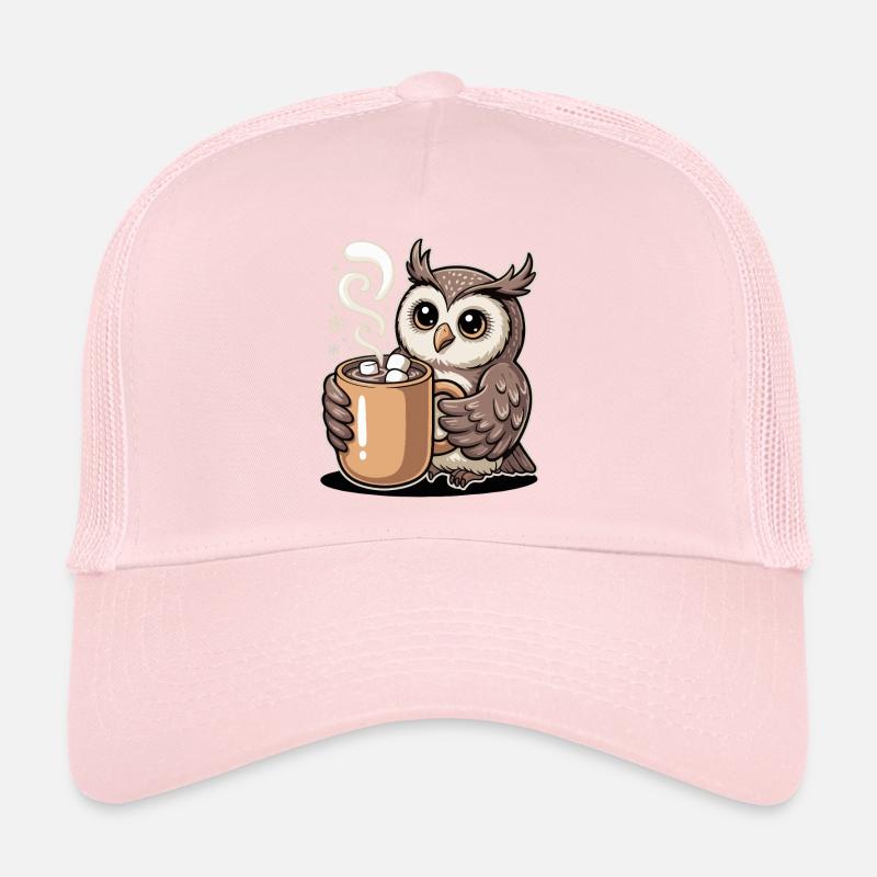 Kuschelige Eule mit Kakao Trucker Cap