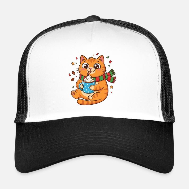 Café d’hiver avec crème pour chatons câlins Casquette trucker 