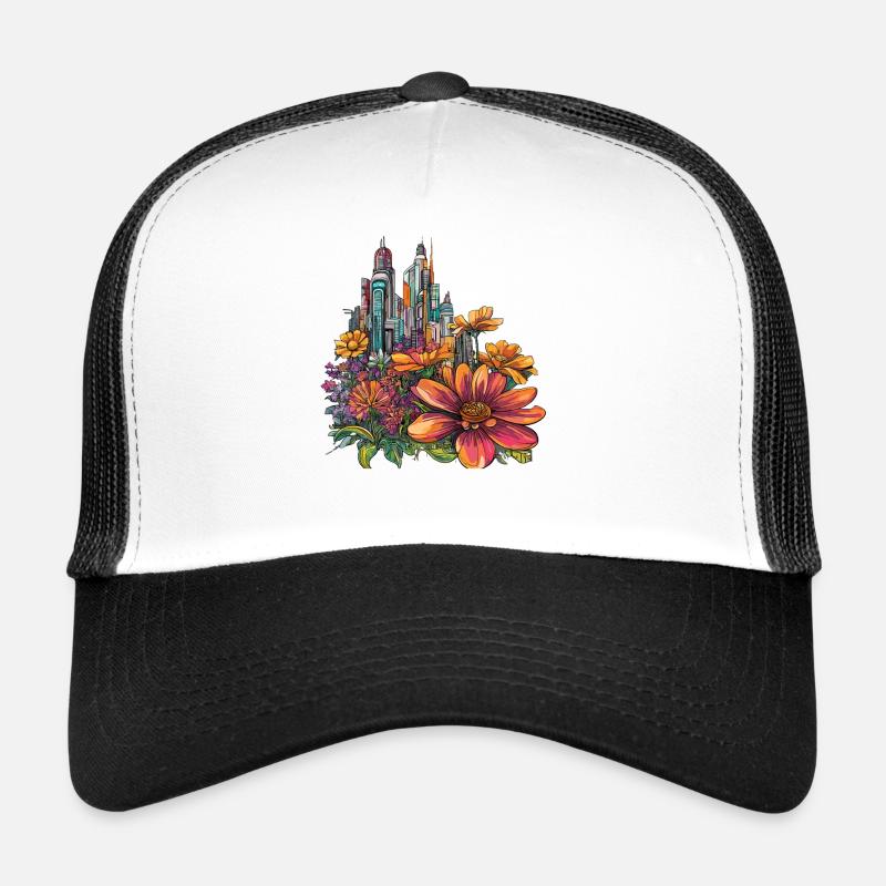 Blooming Skyline Color Explosion Trucker Cap