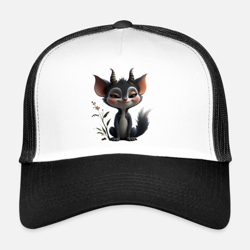 Waldgoblin-Katze mit Hörnern Trucker Cap