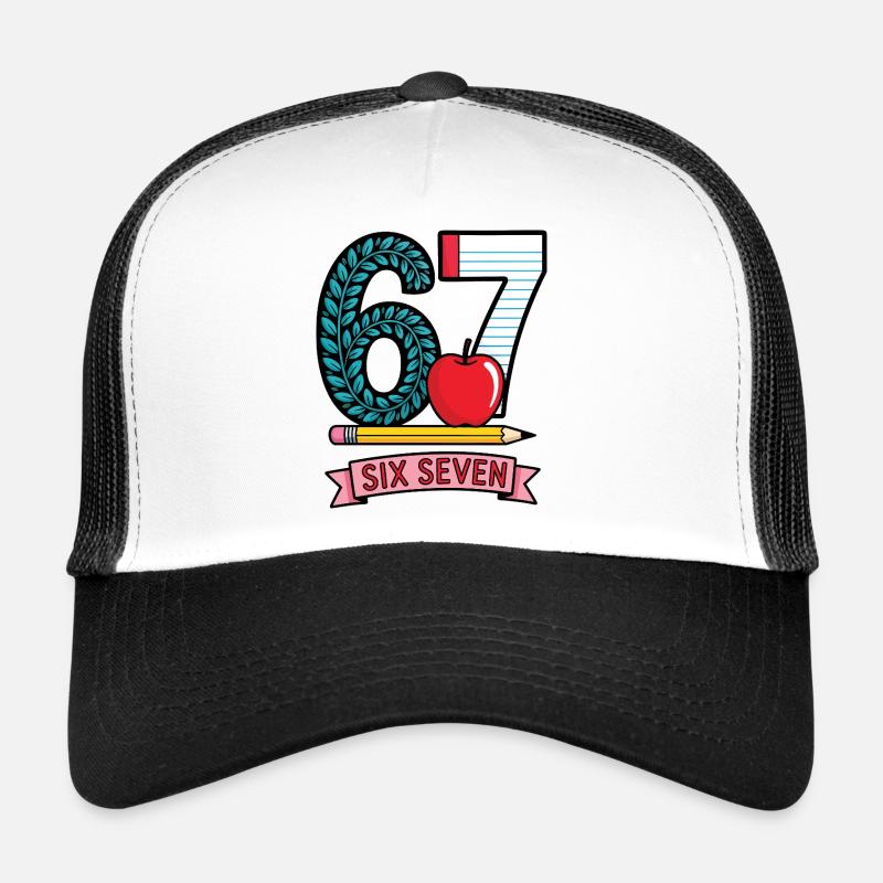 6 7 Apple and Pencil Trucker Cap