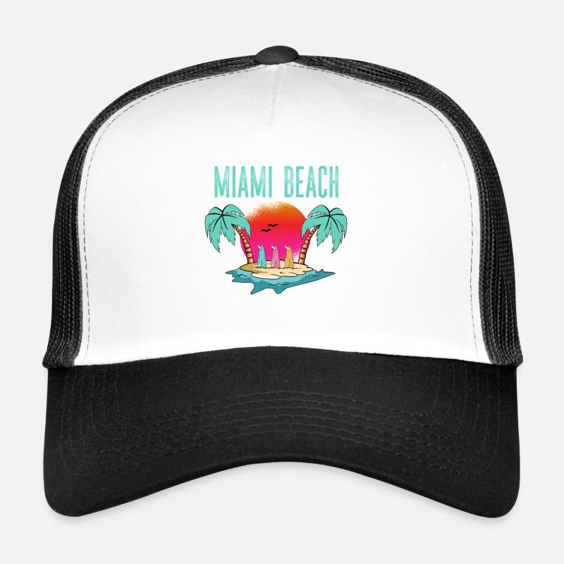 Escapade Paradisiaque à Miami Beach Casquette trucker 