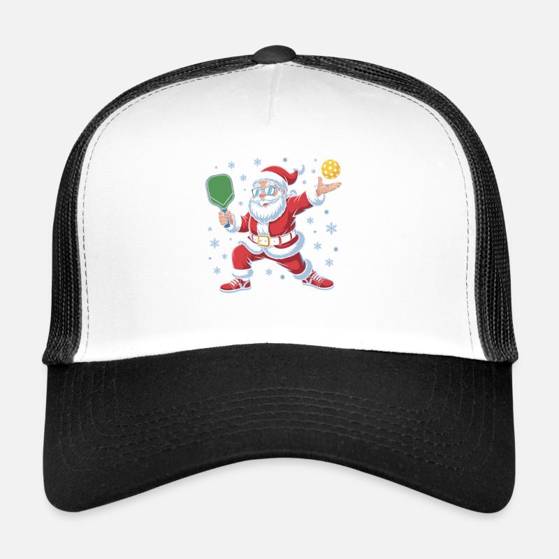 Santa Pingpong Winterdesign - Trucker Cap - Weiß/Schwarz