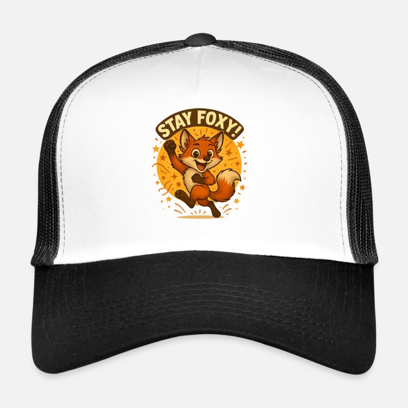 Illustration du renard Stay Foxy Casquette trucker 