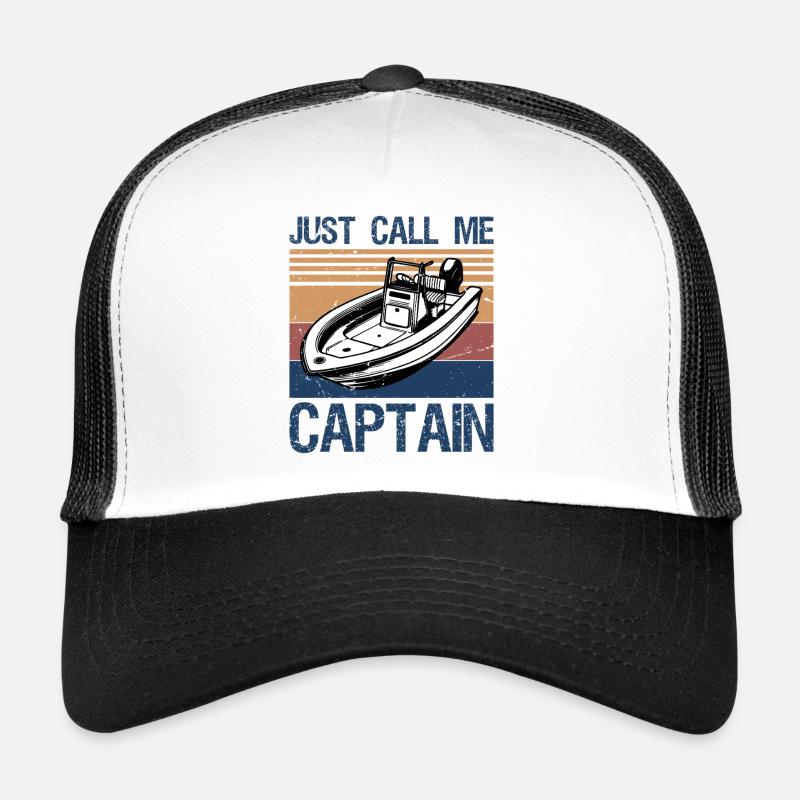 Bateau rétro vintage appelez-moi simplement capitaine Casquette trucker 