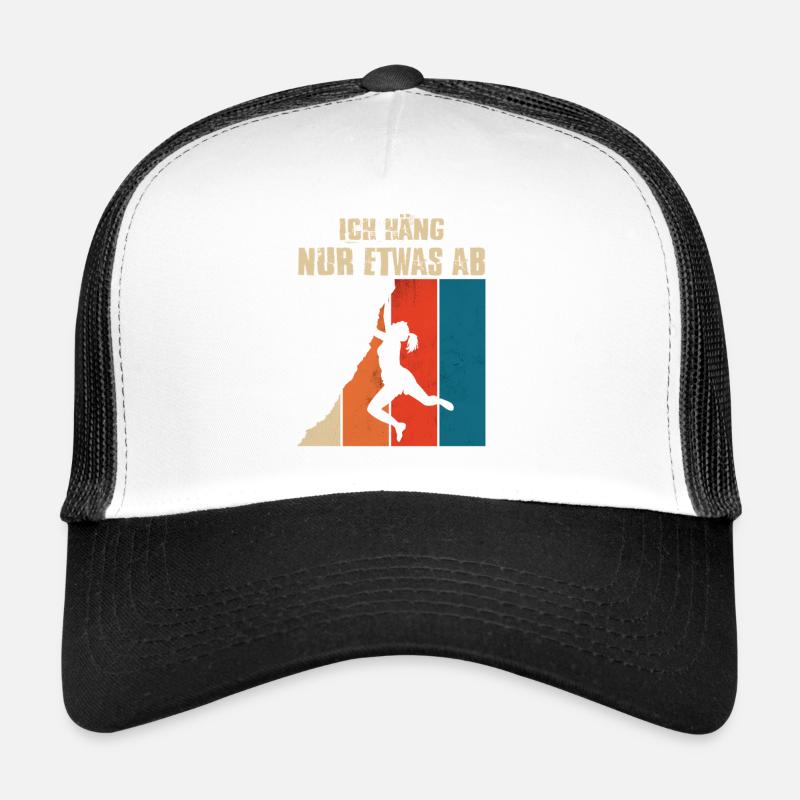 Bouldern Geschenke Klettern Kletterer Boulderer - Trucker Cap - Weiß/Schwarz