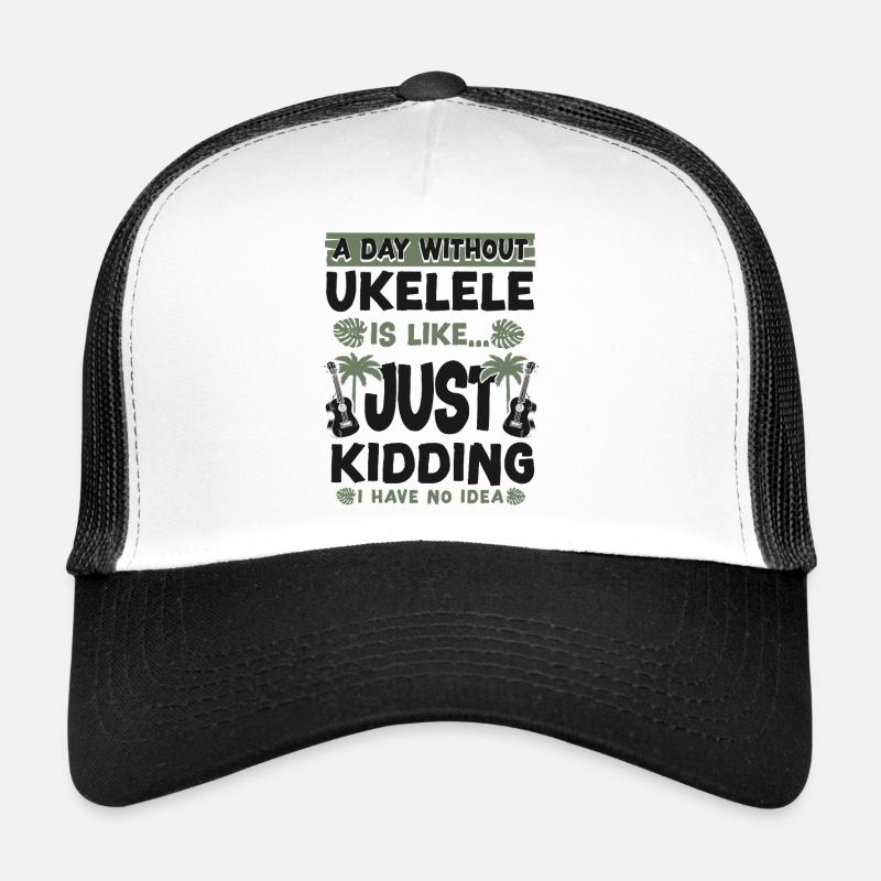 Hawaiian Ukulele Uke A Day Without Trucker Cap