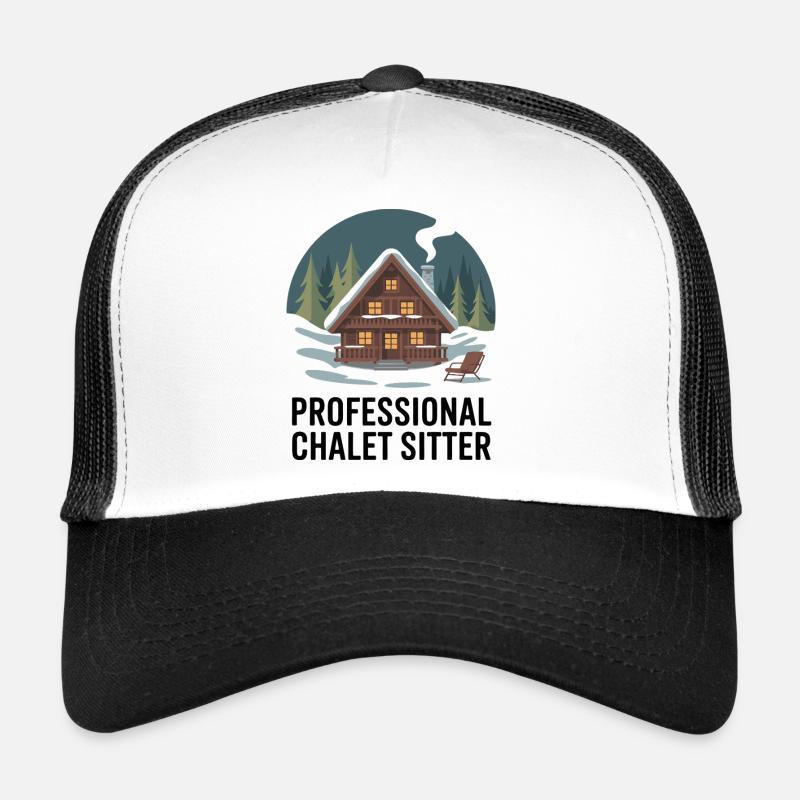 Chalet douillet dans la Forêt Enneigée Casquette trucker 