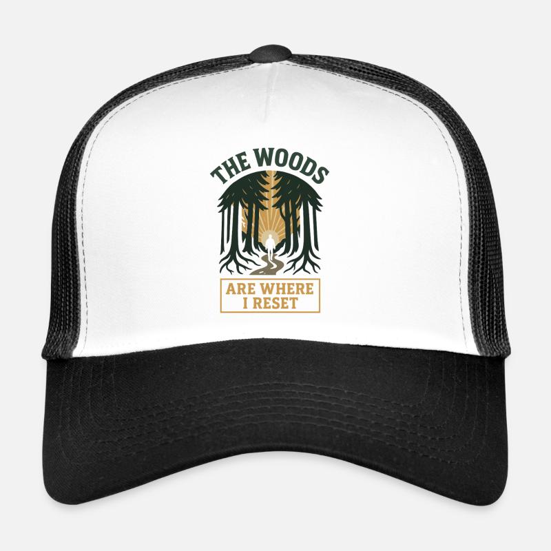 Forest Walk Overthinker Mental Reset Trucker Cap