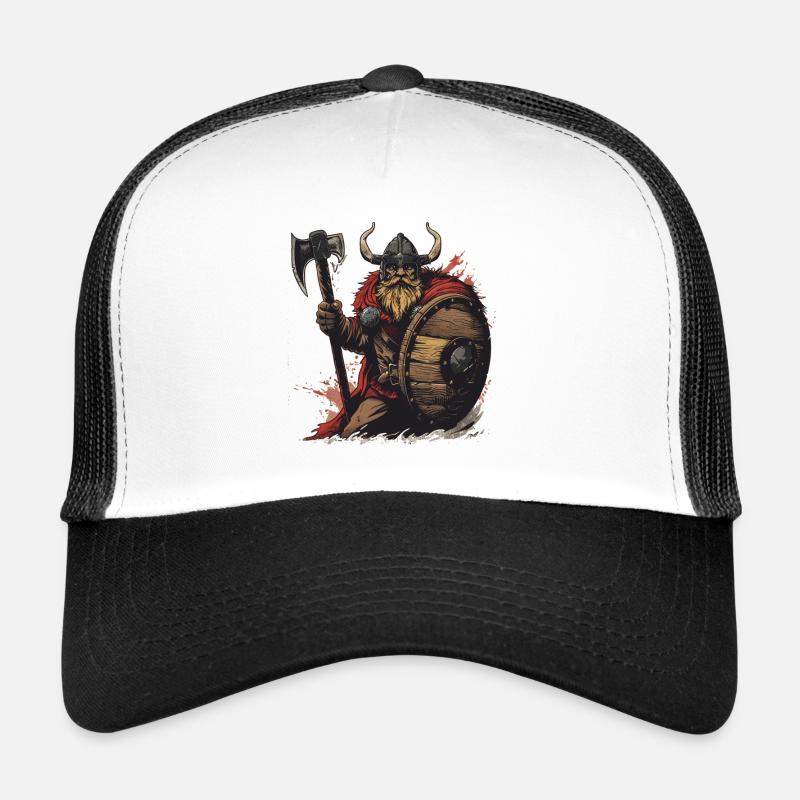 Wikinger Krieger mit Axt und Schild Trucker Cap