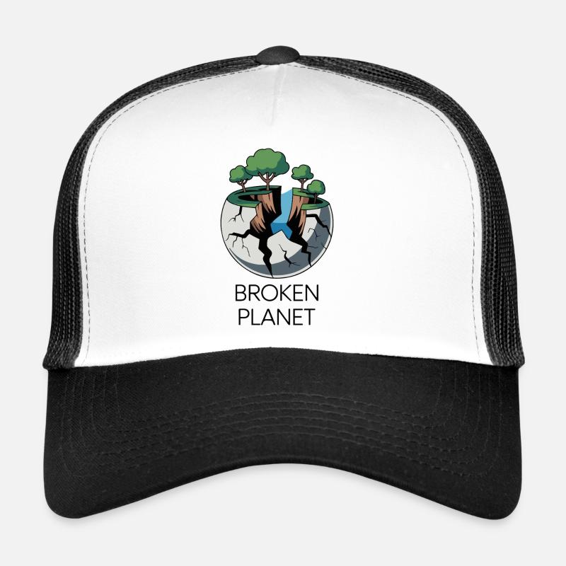 Scène Eco de la planète fissurée Casquette trucker 
