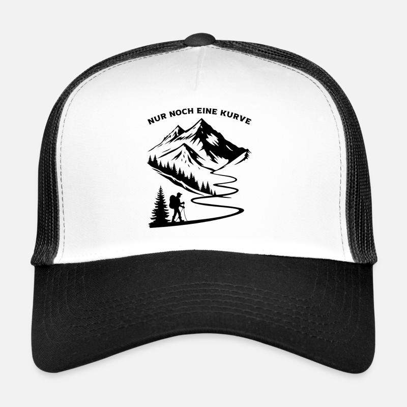 Nur noch eine Kurve lustige Berg und Alpen Sprüche Trucker Cap
