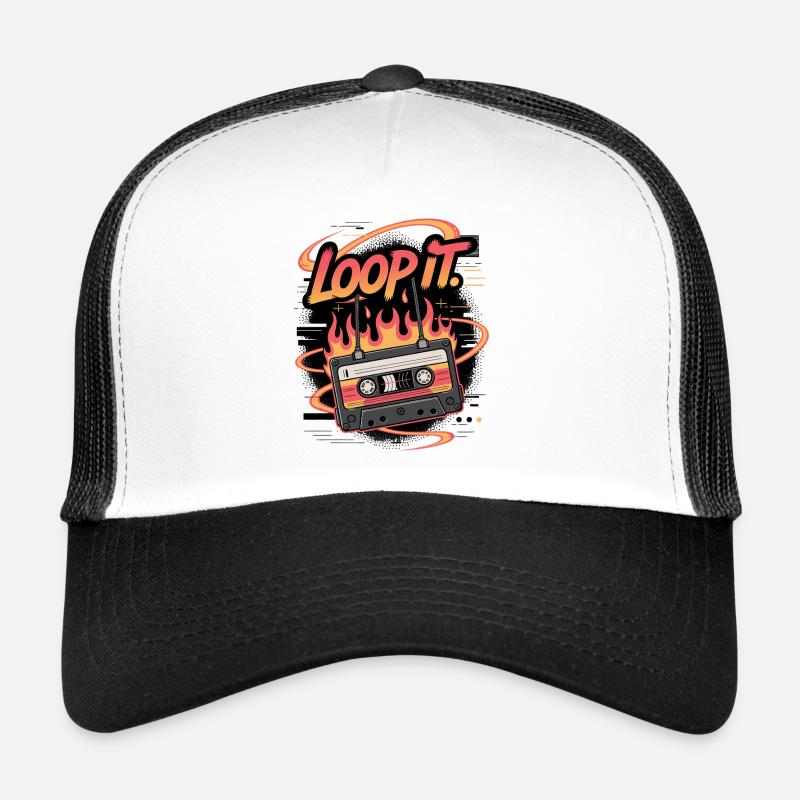 Musique en boucle de cassette rétro Casquette trucker 