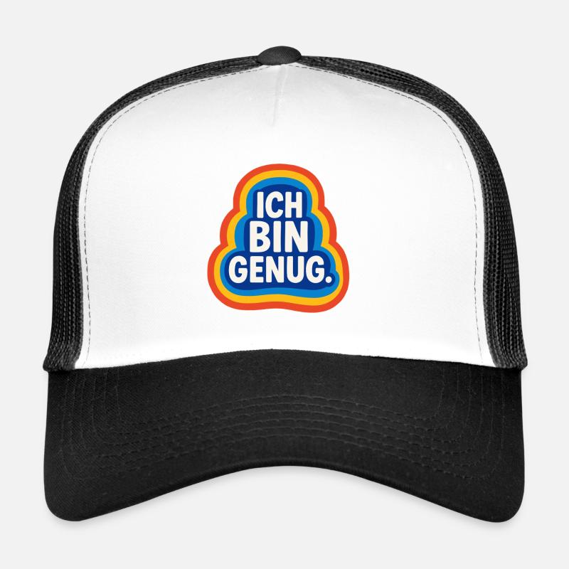 ich bin genug, selbstliebe retro design Trucker Cap