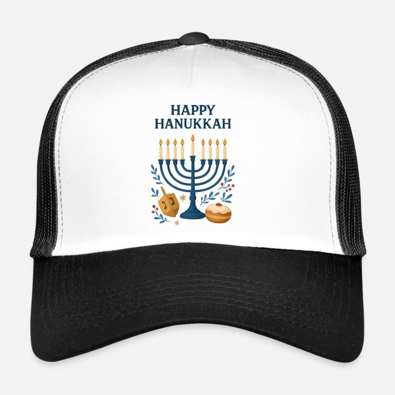 Joyeux Menorah festif de Hanoucca Casquette trucker 