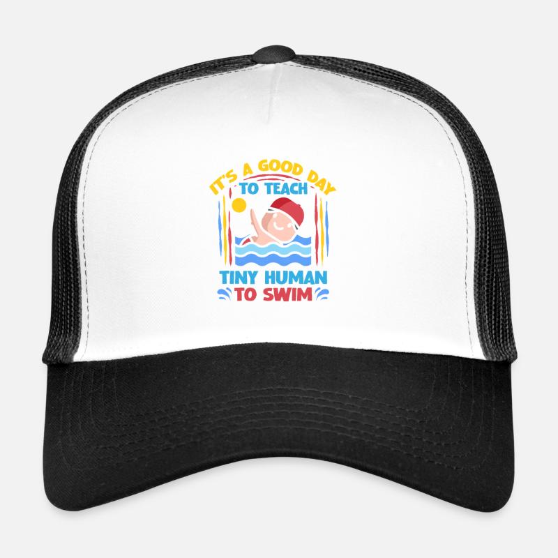 Moniteur de natation enseignant à de petits humains à nager Casquette trucker 