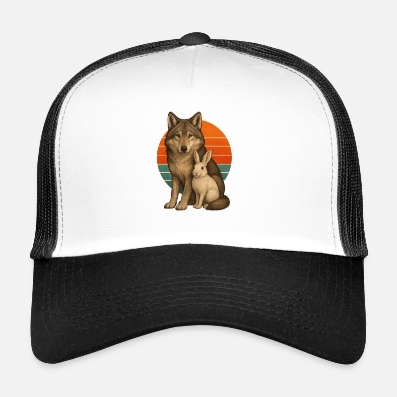 Wolf and Rabbit Trucker Cap