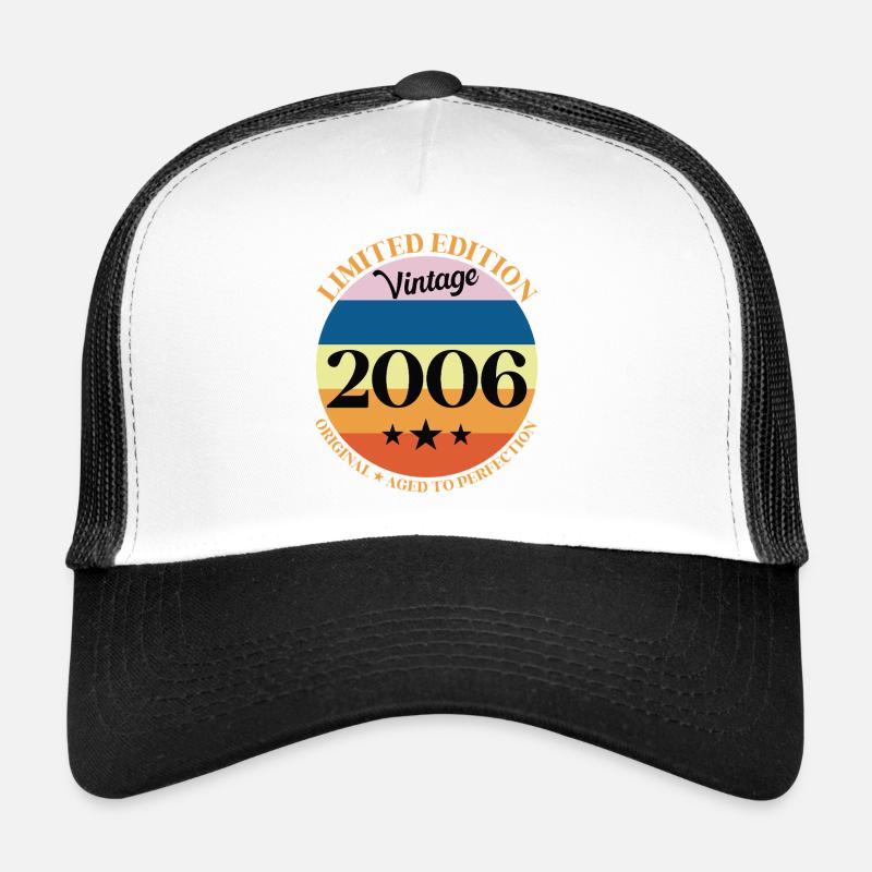 Geburtstagsgeschenk 2006 - Trucker Cap - Weiß/Schwarz