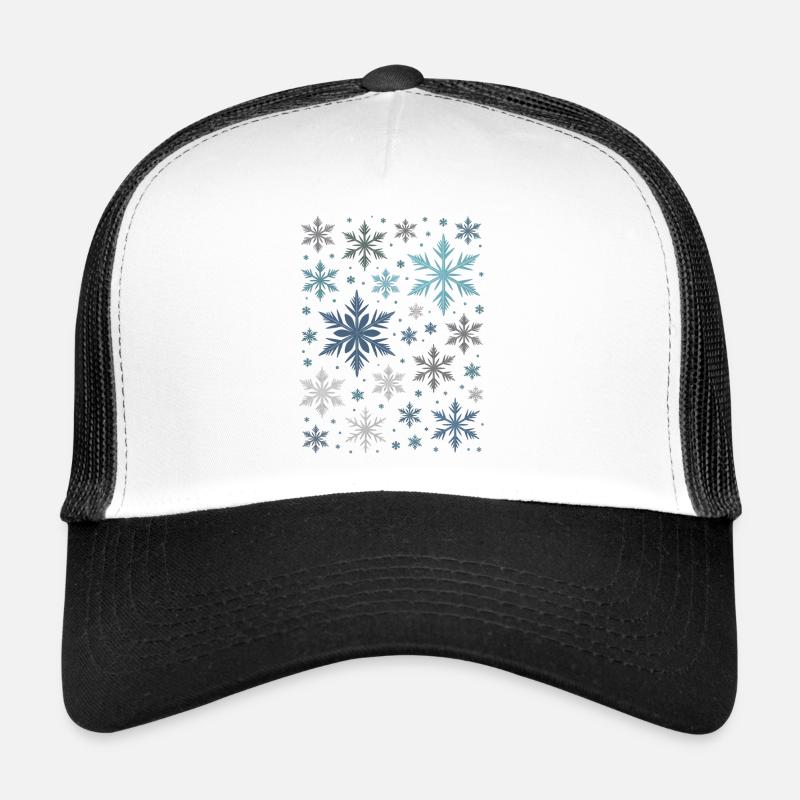 Flocons de neige Noël d’hiver Casquette trucker 