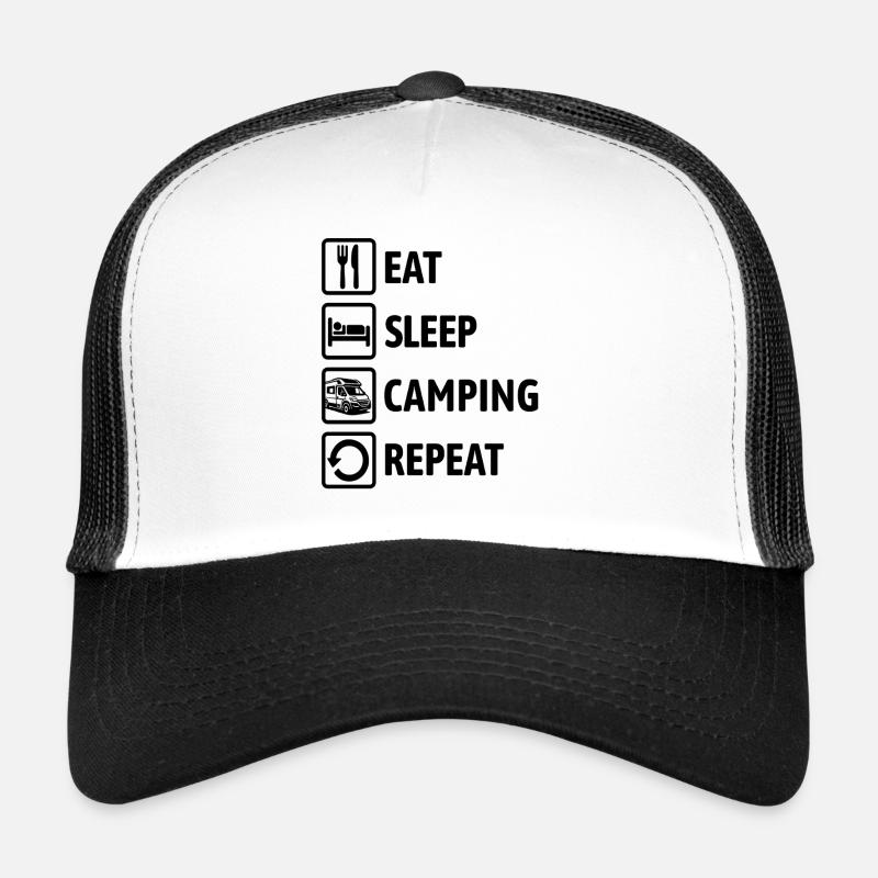 Eat Sleep Camping Repeat - Wohnmobil Camper Trucker Cap