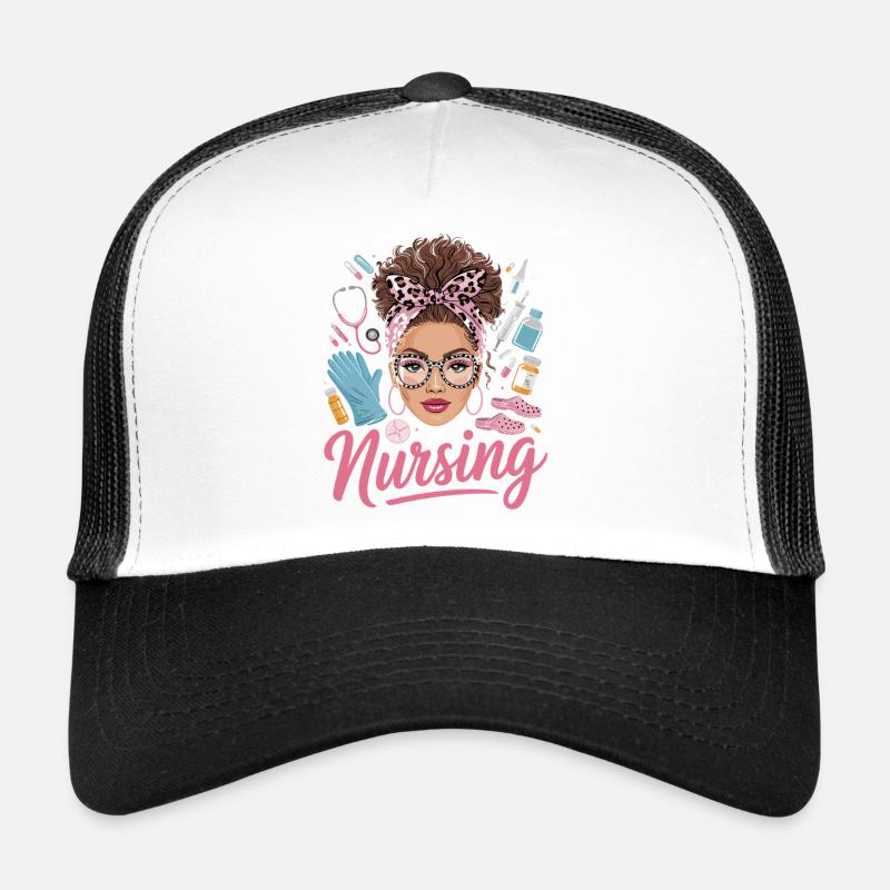 Pflegerin im Retropink Stil Trucker Cap