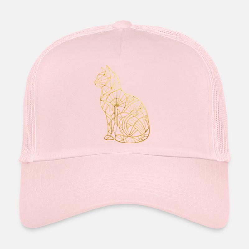 Chat d’or Art déco Casquette trucker 