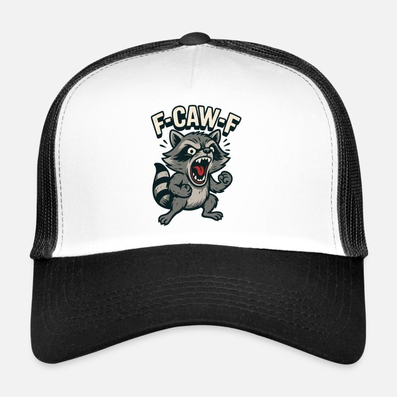 f caw f waschbär, wütender spruch Trucker Cap
